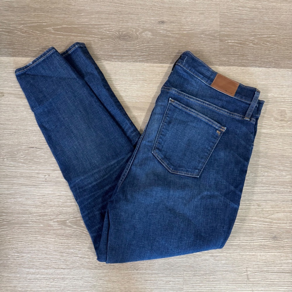 Madewell 10" High-Rise Skinny Jeans Women 35 Blue Denim Stretch Tencel Blend